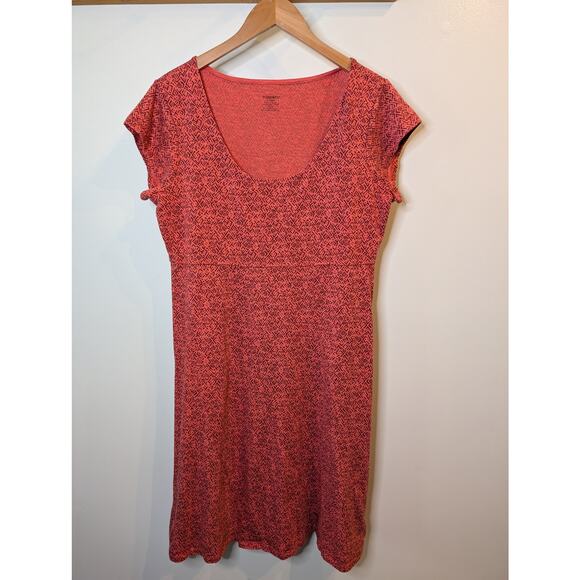 Toad&Co Dresses & Skirts - Toad&Co Burnt Orange Drop Waist Dress Organic Cotton Tencel Sustainable Large